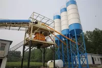 60 cubic meter stationary belt type ready mixed concrete batching plant for sale in Indonesia
