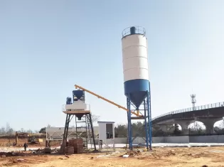 HZS35 Concrete Batching Plant, 35 cbm Concrete Mixing Plant