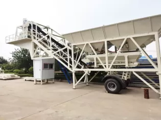 YHZS35 Mobile Concrete Batching Plant ,35 cubic Mobile Concrete Mixing Plant