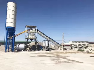 HZS60 Concrete Batching Plant, 60 cbm Concrete Mixing Plant