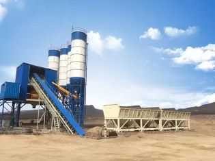 HZS90 Concrete Batching Plant, 90 cbm Concrete Mixing Plant