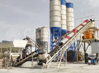 90m3/h Concrete Batching Plant for Sale in Middle East