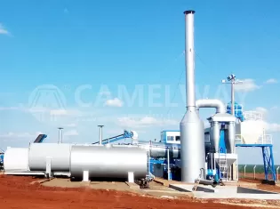 Drum asphalt mixing plant