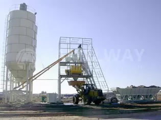 HZS120 Concrete Batching Plant, 120 cbm Concrete Mixing Plant