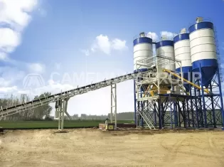 HZS180 Concrete Batching Plant, 180 cbm Concrete Mixing Plant