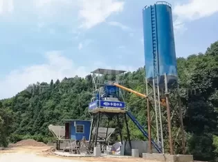 HZS35 Concrete Batching Plant, 35 cbm Concrete Mixing Plant