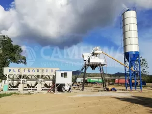 HZS50 Concrete Batching Plant, 50 cbm Concrete Mixing Plant