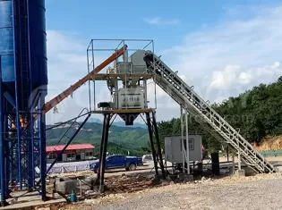 HZS60 Concrete Batching Plant, 60 cbm Concrete Mixing Plant