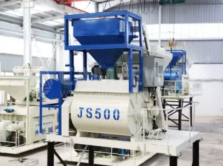 JS500 Concrete Mixer, 500L Twin Shaft Concrete Mixer