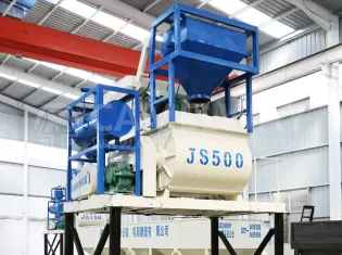 JS500 Concrete Mixer, 500L Twin Shaft Concrete Mixer