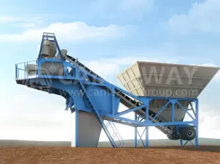 Kenya mini mobile concrete batching plant