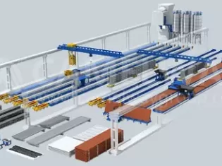 Precast concrete components production line