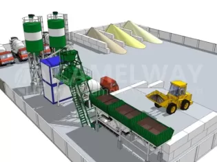 Stationary Concrete Batching Plant for Sale