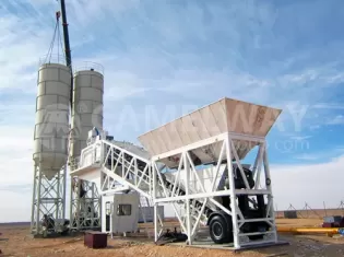 YHZS100 Mobile Concrete Batching Plant,100 cubic Mobile Concrete Mixing Plant