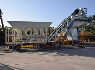 YHZS25 Mobile Concrete Batching Plant, 25m3/h Mobile Concrete Mixing Plant