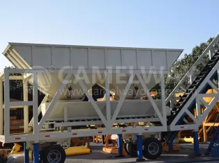 YHZS25 Mobile Concrete Batching Plant, 25m3/h Mobile Concrete Mixing Plant