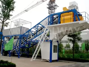 YHZS75 Mobile Concrete Batching Plant, 75 cbm Mobile Concrete Mixing Plant