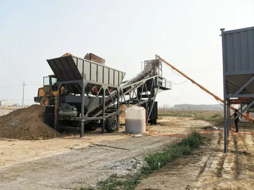 YHZS 100m3 mobile concrete batching plant 5