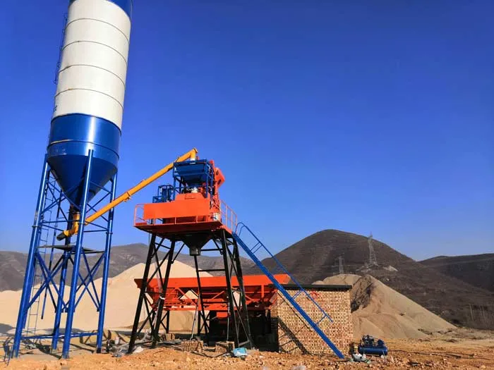 25m3h Small Concrete Batching Plant for sale in Ghana