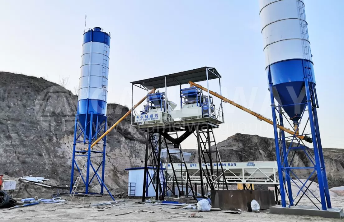 onsite concrete mixing plant