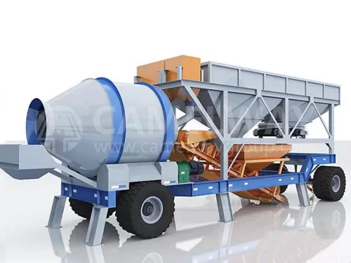 Drum Mobile Concrete Batching Plant