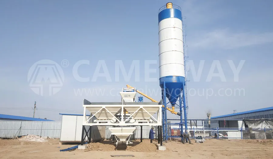 HZS35 Concrete Batching Plant for Sale in Tanzania