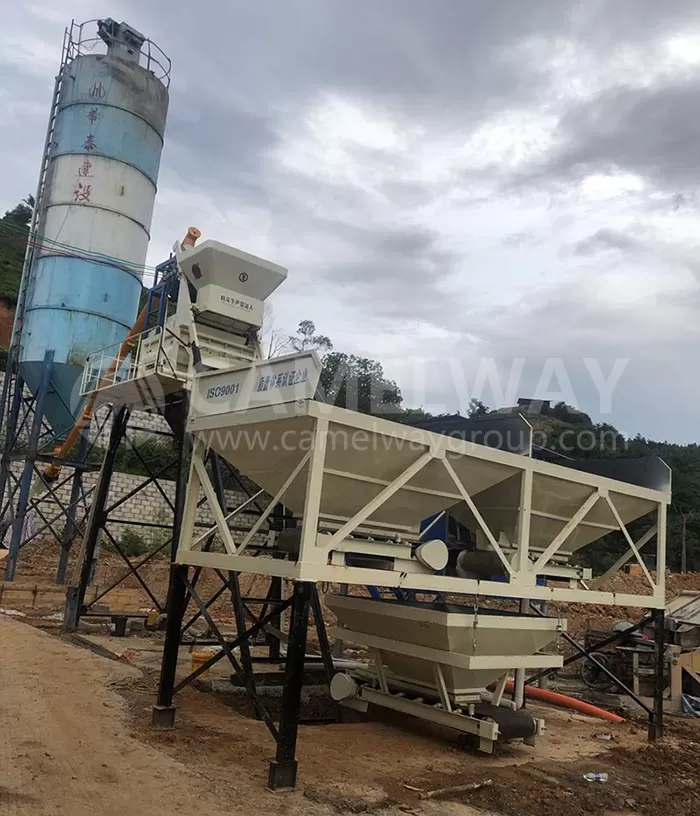 HZS35 concrete mixing plant