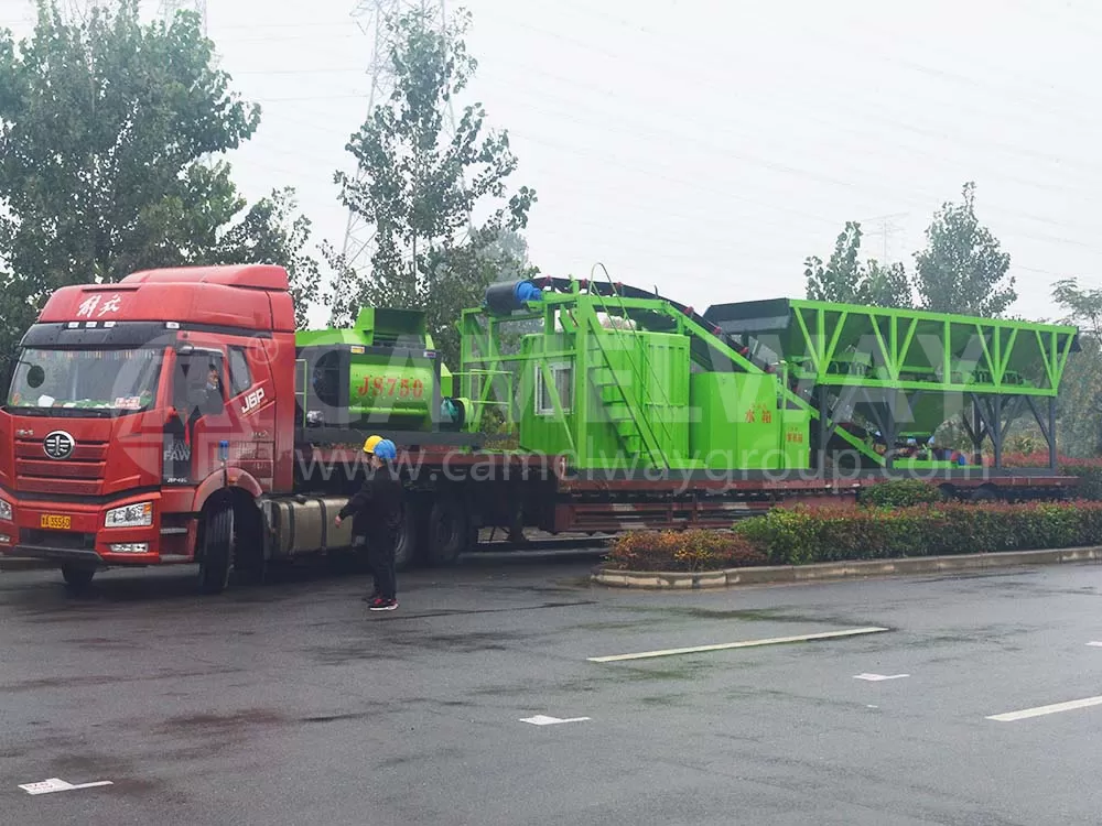 Mini mobile concrete batching plant in Australia