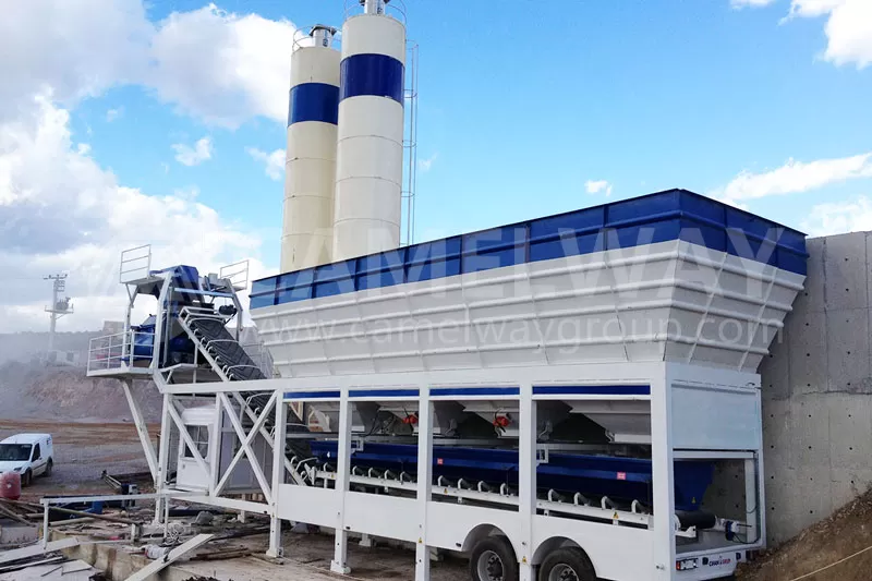 mobile concrete batching plant for sale in indonesia