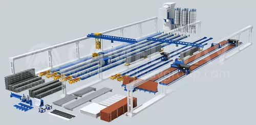 precast concrete components production line