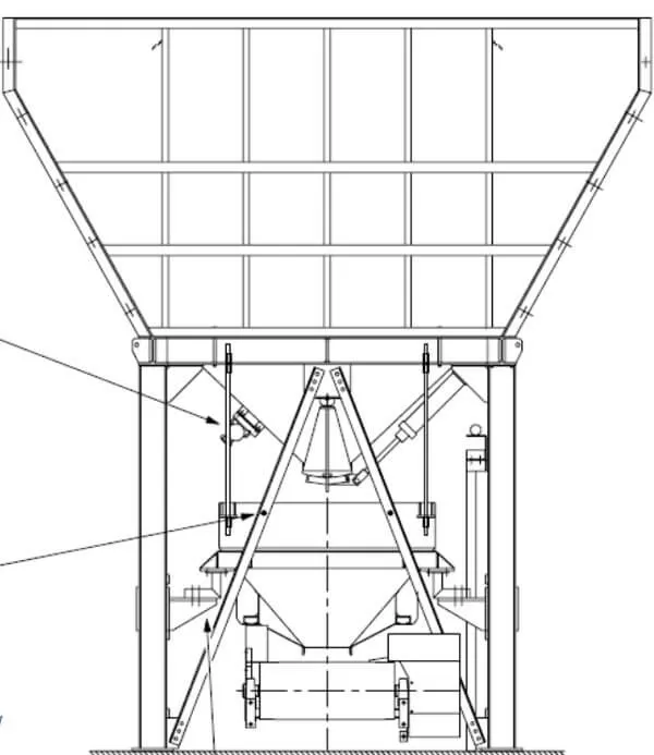 sand aggregate storage hopper with below features