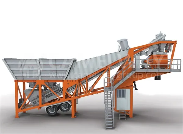 Wheeled Mobile Concrete Batching Plant for Sale