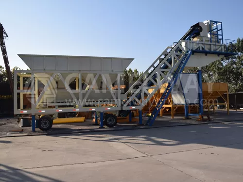 25m3/h Mobile Concrete Batching Plant